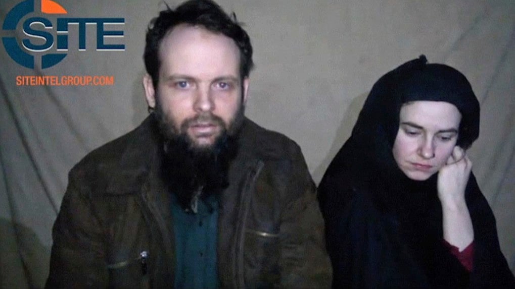  Caitlan Coleman with her Canadian husband Joshua Boyle. (Photo: AP)