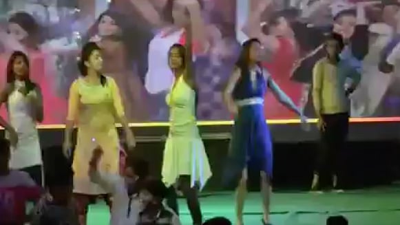 The incident took place at a wedding in Bathinda in Punjab. The screen grab is from a video recording of the function. (Photo: YouTube Screengrab)
