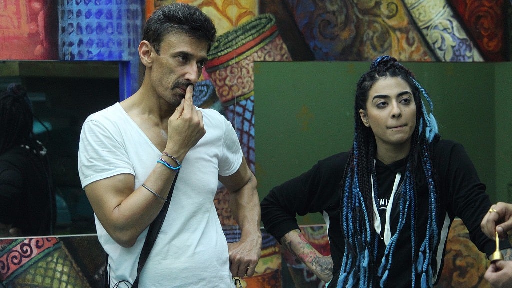 Rahul Dev and Bani J in the <i>Bigg Boss </i>house. (Photo Courtesy: ColorsTV)