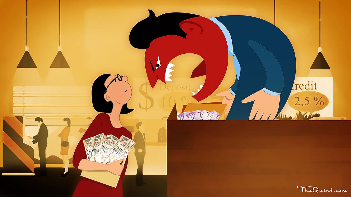 Visiting a bank has always been an uneventful, boring affair – but this time it was distressing. (Photo: Lijumol Joseph/<b>The Quint</b>)