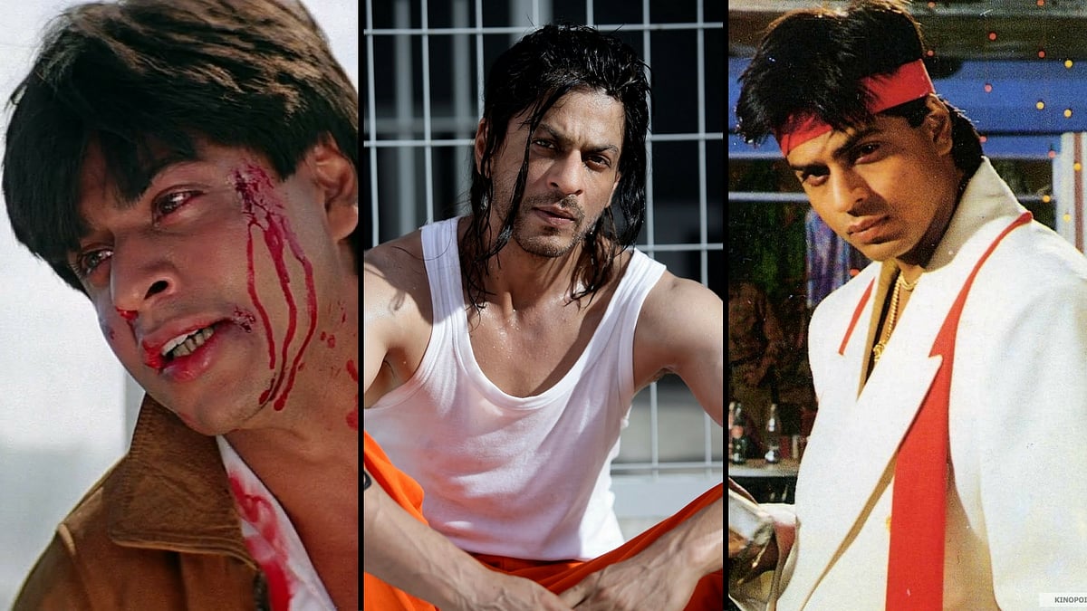 Check out SRK at his villainous best. (Photo: Twitter/Altered by <b>The Quint</b>)