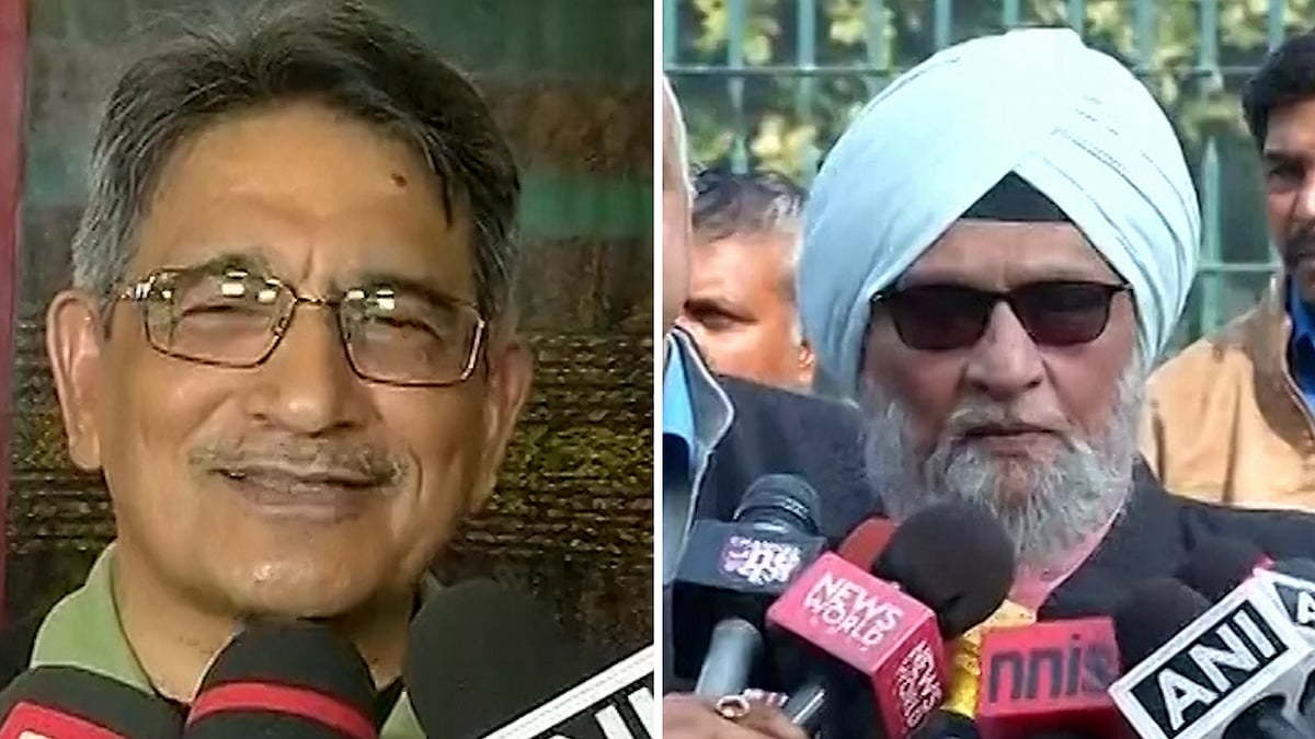 Justice RM Lodha (L) and Bishan Singh Bedi (R). (Photo: ANI)
