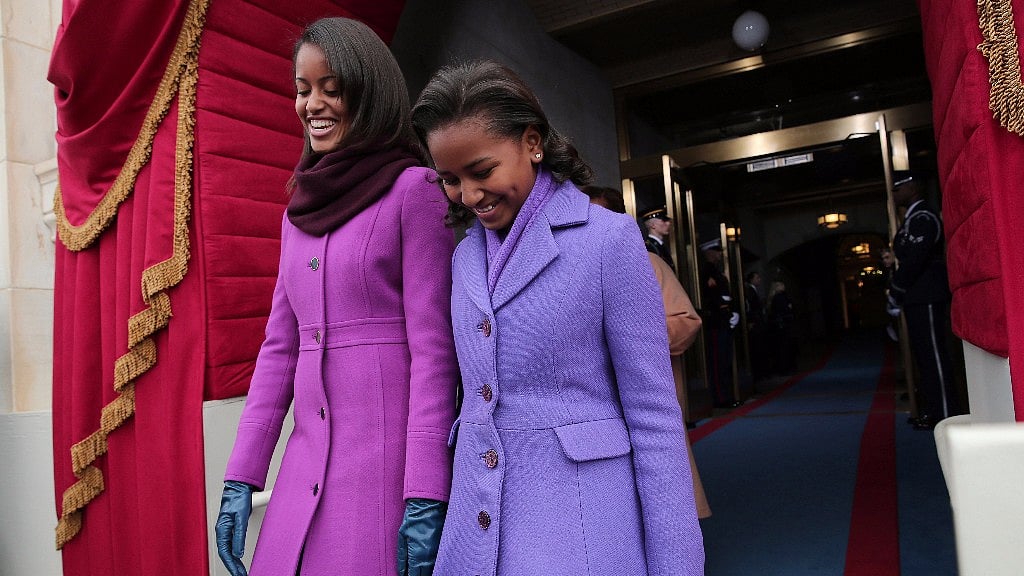 Malia (L) and Sasha Obama at the presidential inauguration  Washington, 21 January 2013. (Photo: Reuters)&nbsp;