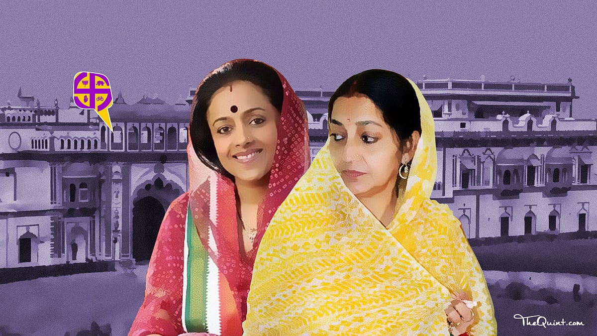 Amethi will see a battle royal between Congress MP Sanjay Sinh’s estranged first wife Garima Singh (R) and his second wife Ameeta Sinh (L). (Photo: Lijumol Joseph/ <b>The Quint</b>)