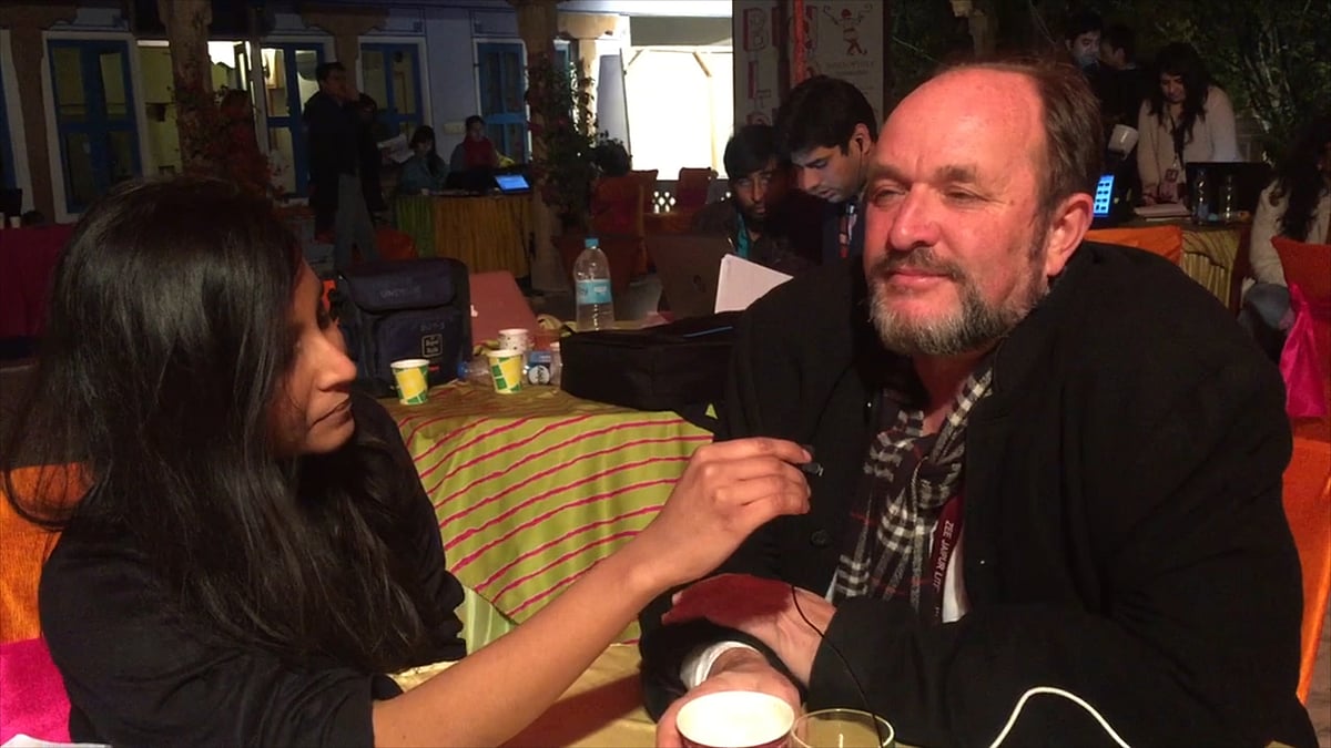 Jaiour Literature Festival co-founder William Dalrymple. (Photo: <b>The Quint)</b>