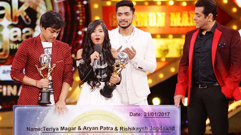 Teriya Magar with Salman Khan after she wins <i>Jhalak</i>. (Photo: Yogen Shah)