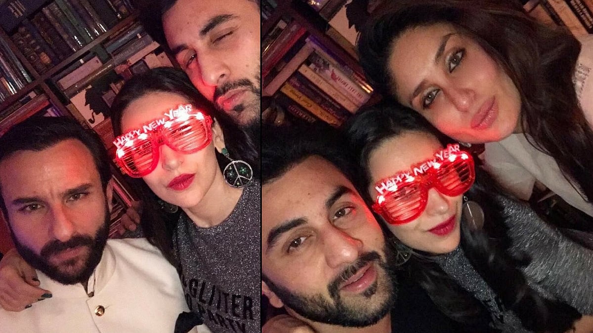 Karisma, Saif, Ranbir and Kareena party hard on New Year’s Eve. (Photo Courtesy: Instagram)