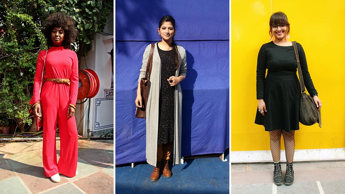 Inna Modja, Jigyasa Singla and Lyla at Jaipur Literature Festival (Photo: Abhimanyu Rathore)