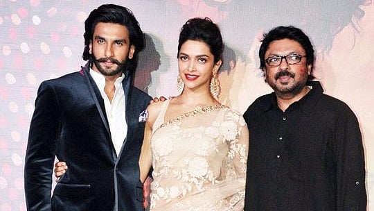 Ranveer Singh, Deepika Padukone with Sanjay Leela Bhansali. 