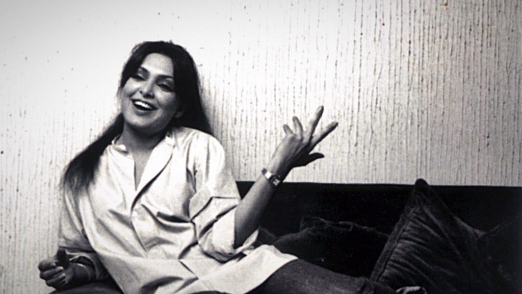 A candid moment from the troubled life of Parveen Babi.
