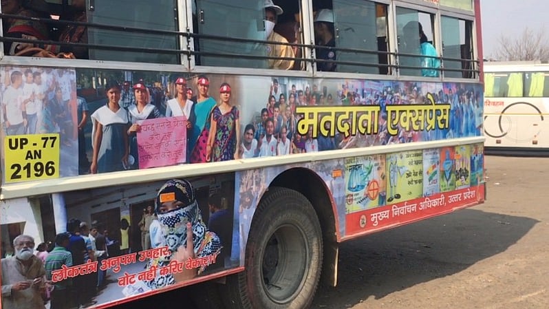 

‘Matdaan Express’ (Photo: Aaqib Raza Khan/Harsh Sahani/The Quint)