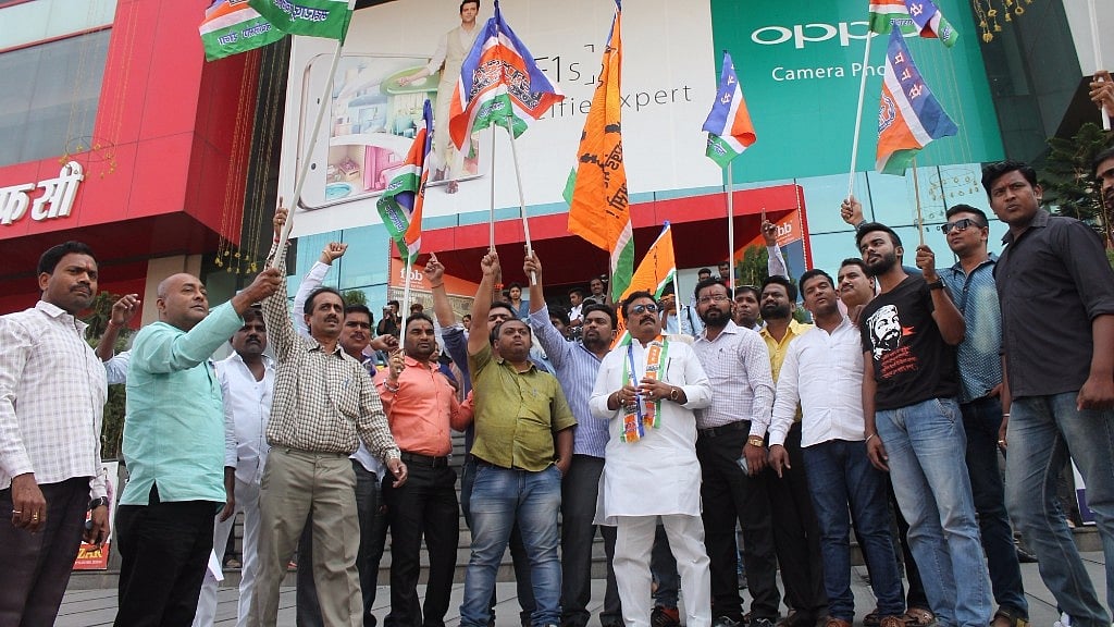MNS supporters. (Photo Courtesy: IANS)