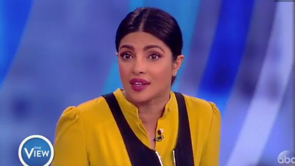 Priyanka Chopra speaks her mind on <i>The View</i> and deserves a slow clap from all women. (Photo courtesy: Twitter/@TheView)