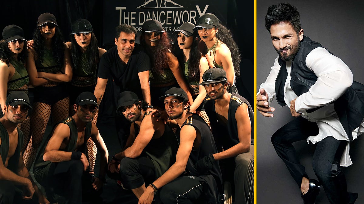 Ashley Lobo with his dance troupe.