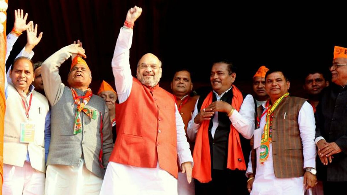 Amit Shah addressed a slew of rallies in Uttar Pradesh on Friday. (Photo: Twitter/<a href="https://twitter.com/AmitShah">@AmitShah</a>)