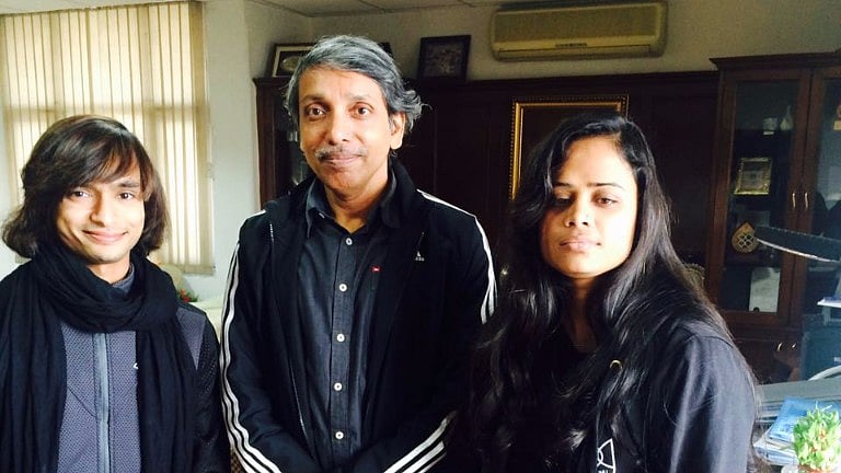 

Tejasvi Sharma (extreme left) is currently the ‘most flexible yoga champion’ in the country, despite a 69 percent physical disability. (Photo Courtesy: Martand Jha)