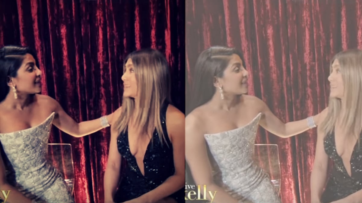 Priyanka Chopra with Jennifer Aniston at the Oscars. (Photo courtesy: YouTube Screenshot)