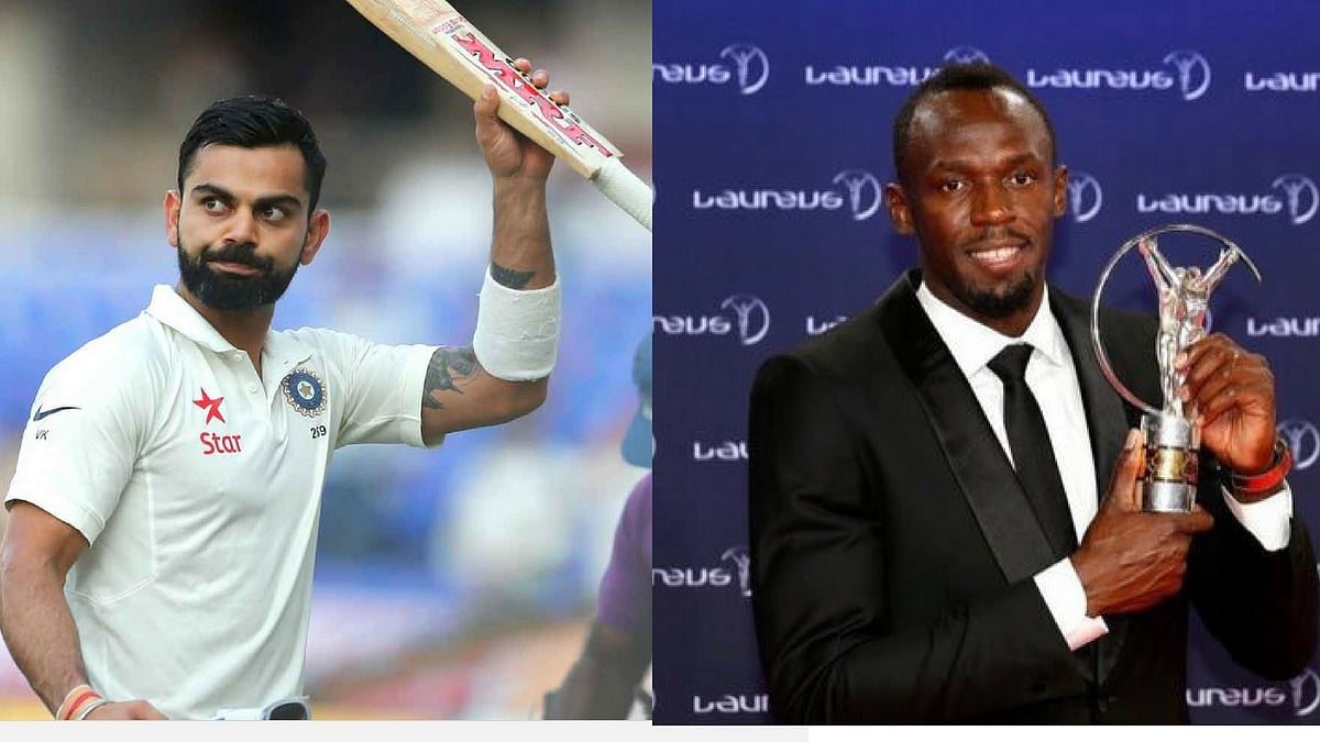 VIrat Kohli and Usain Bolt (Photo: BCCI/Twitter)