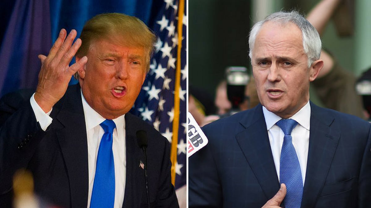 US President Donald Trump and Australian Prime Minister Malcolm Turnbull. (Photo Courtesy: AP)&nbsp;
