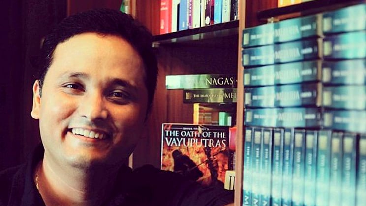 Amish Tripathi with his books.