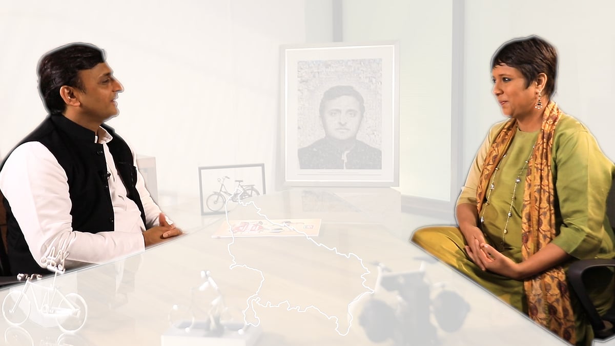 As social media campaigning takes centrestage, Akhilesh Yadav talks about his team’s strategy. (Photo: <b>The Quint</b>)