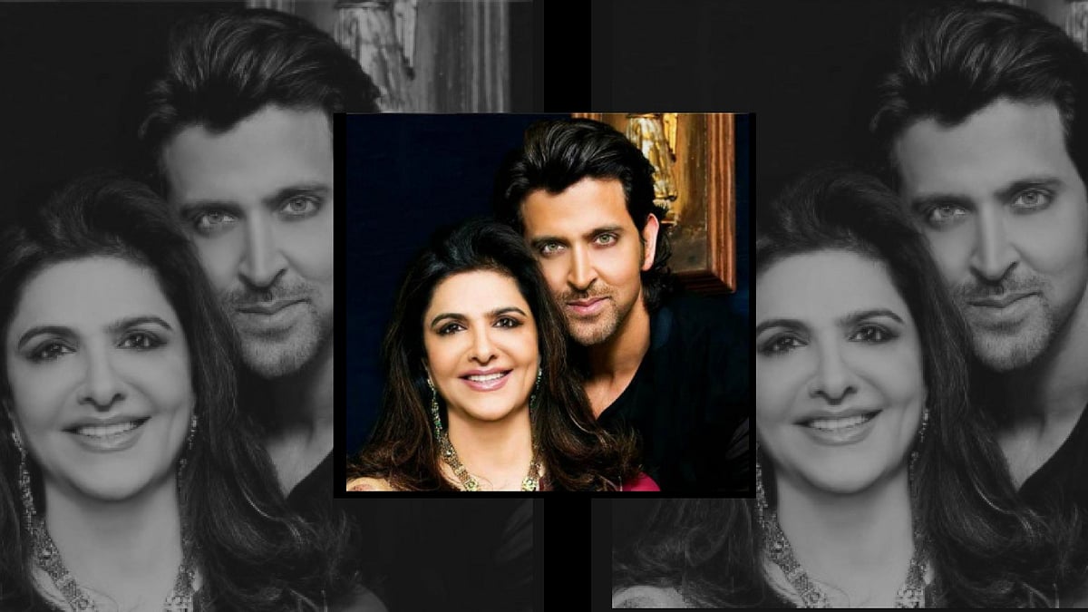 Hrithik with his mother Pinky Roshan. (Photo courtesy: Twitter)