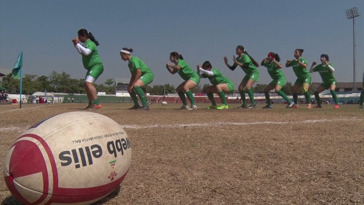 Pakistan’s women’s rugby sevens team. (Photo: AP screengrab)