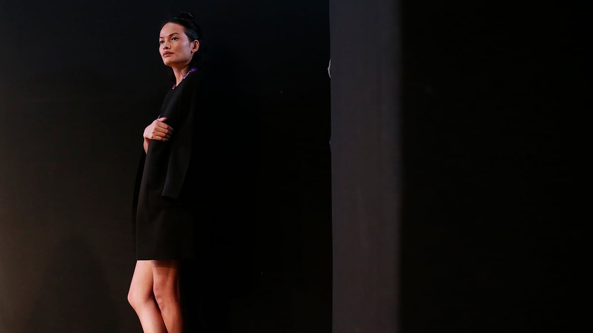 
Anjali Lama, a transgender model from Nepal, waits backstage for rehearsals during Lakmé Fashion week in Mumbai, India. (Photo Courtesy: AP)&nbsp;