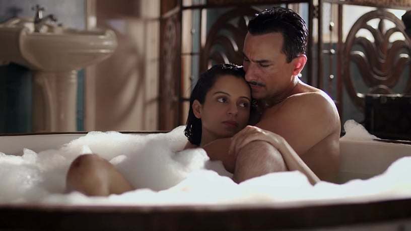 Kangana Ranaut with Saif Ali Khan in <i>Rangoon. </i>(Photo courtesy: YouTube)