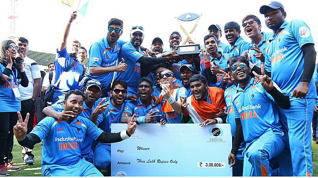 Team India successfully defended their title in the T20 Blind World Cup (Photo: Twitter/ <a href="https://twitter.com/rajasthanroyals">Rajasthan Royals</a>)