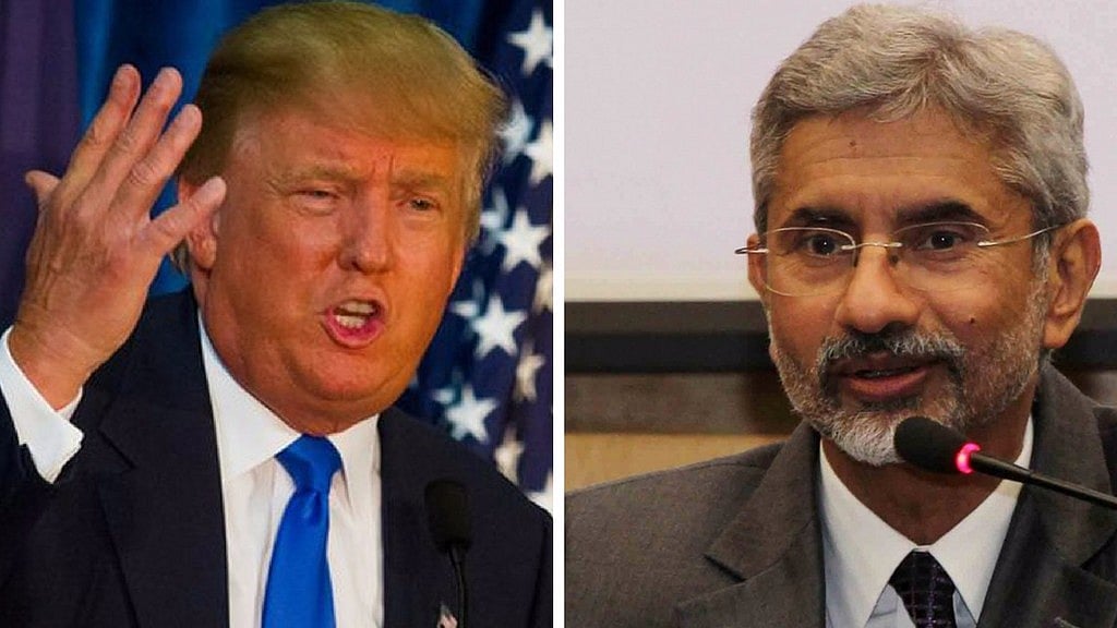 S Jaishankar spoke on Donald Trump. (Photo: <b>The Quint</b>)