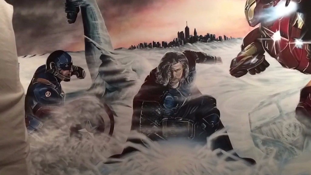 Wall art by mural artist Adam Hargreaves (Photo Courtesy : AP/ Caters TV News)