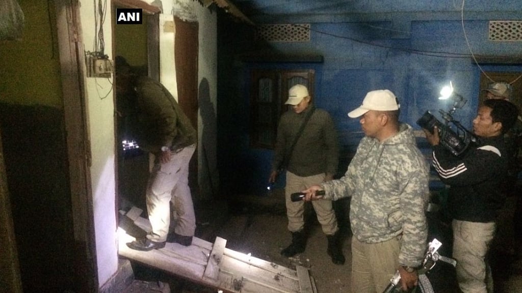 The explosive was planted near Naga People’s Front leader, K Leisio’s residence. (Photo: ANI)