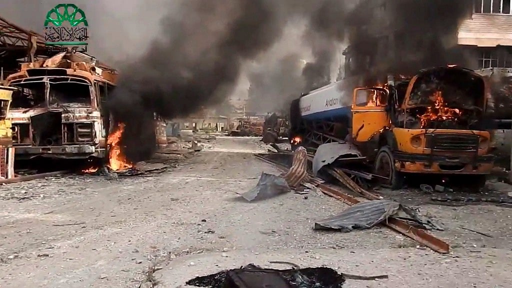 Syrian government forces reportedly destroyed three explosive-laden vehicles in eastern Damascus. (Photo: AP)