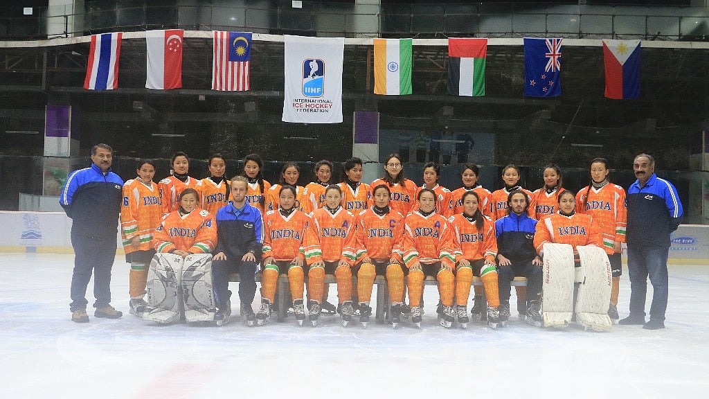 Indian Women’s Ice Hockey Team. (Photo Courtesy: Ice Hockey Association of India &amp; The Logical Indian)