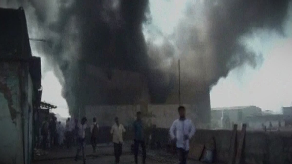Fire breaks out at Modi Dyeing Unit(Photo: ANI)
