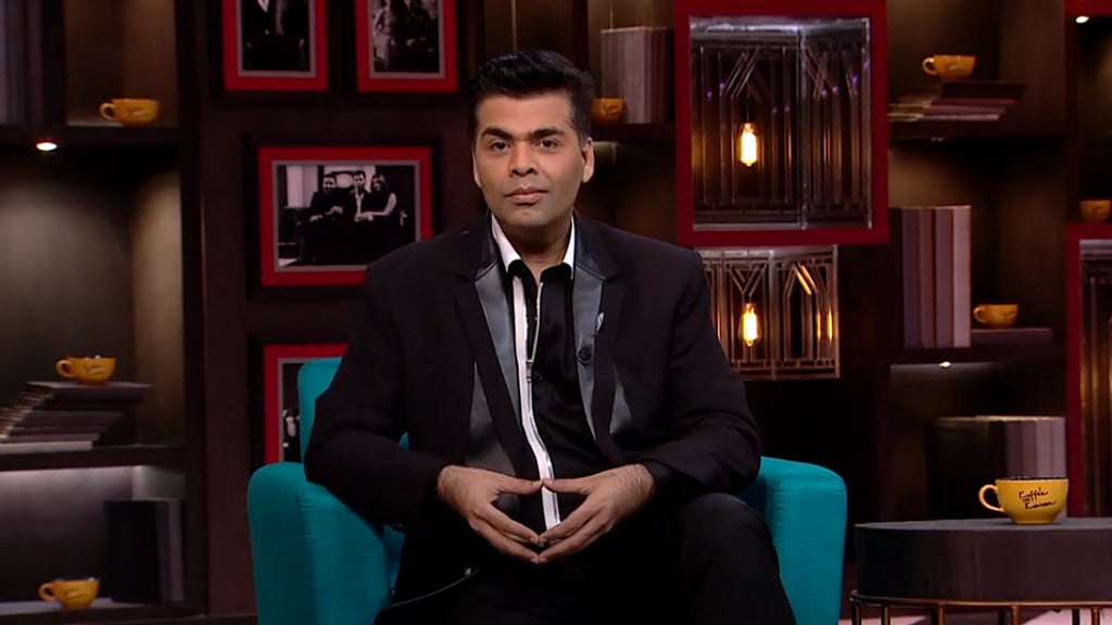 Karan Johar on the sets of <i>Koffee With Karan</i>. (Photo courtesy: Star World)