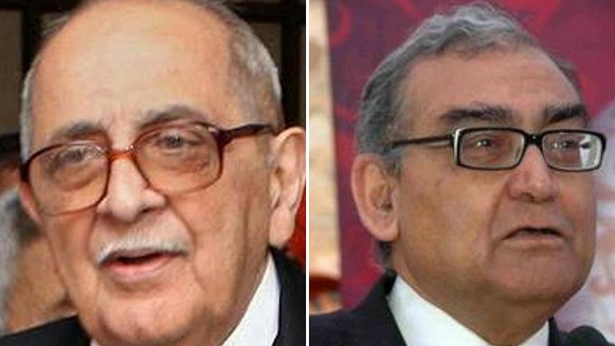 Jurists Fali Nariman and Markandey Katju. (Photo: <b>The Quint</b>)