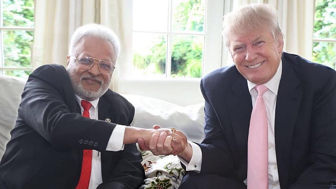 Chicago-based businessman, Shalabh Kumar, with US President Donald Trump. (Photo Courtesy: Twitter/<a href="https://twitter.com/iamshalabhkumar">Shalabh Kumar‏</a>)