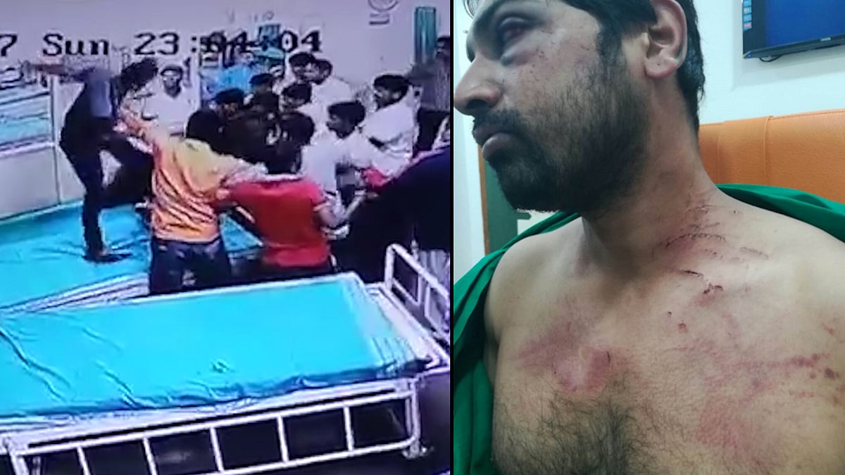 Doctor thrashed for delaying treatment. (Photo: ANI screengrab)
