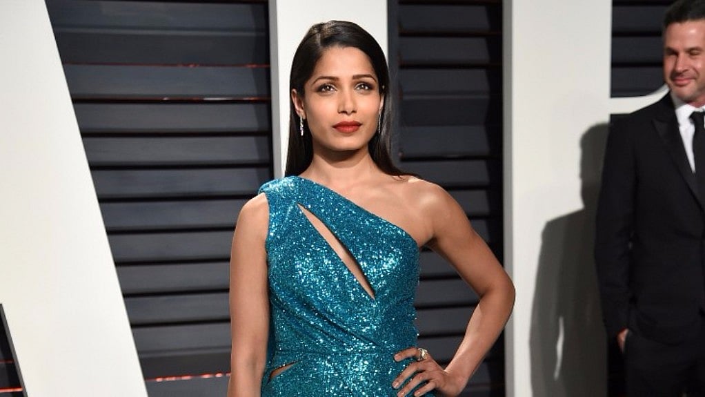 Actor Freida Pinto at the Academy Awards. (Photo Courtesy: AP)