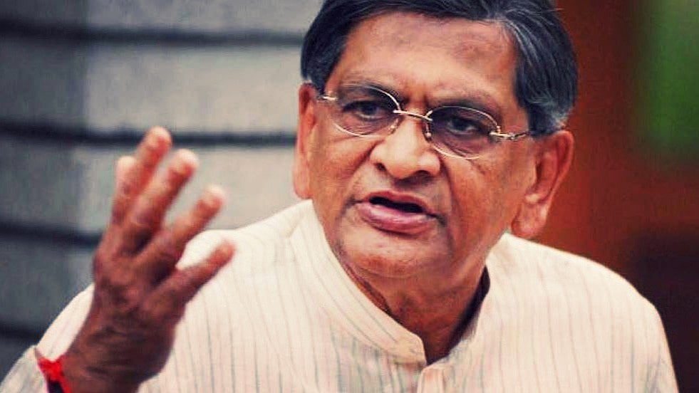 File photo of SM Krishna. (Photo Courtesy: Twitter/EeSanjeNews l ಈ ಸಂಜೆ)