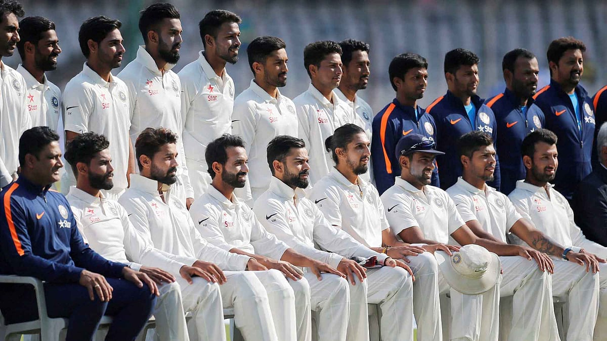 The Indian Test team.&nbsp;