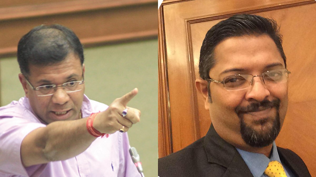Vishwajit Rane and Savio Rodrigues (R). (Photo: Altered by <b>The Quint</b>)
