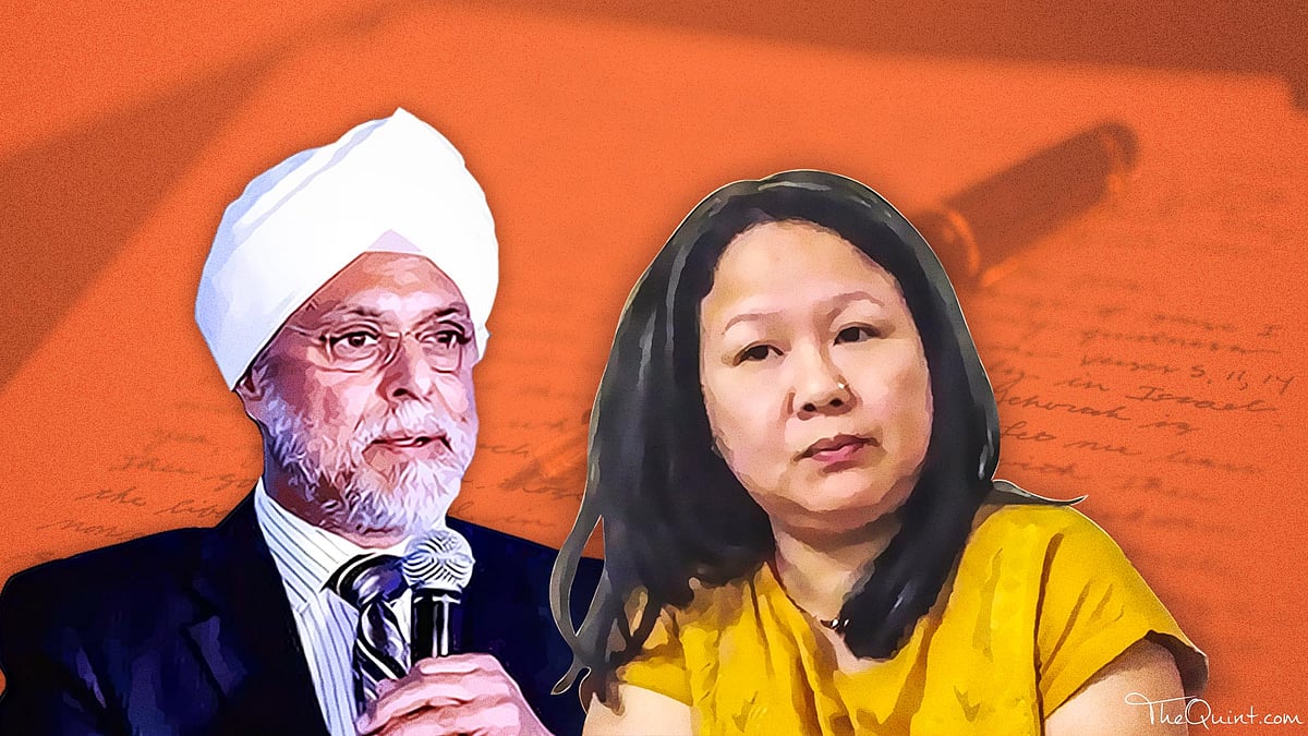 Chief Justice of India JS Khehar and late Arunachal Pradesh Chief Minister Kalikho Pul’s widow Dangwimsai Pul. (Photo: <b>The Quint</b>)