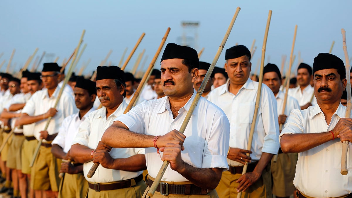 Representational image of RSS karamcharis. (Reuters)