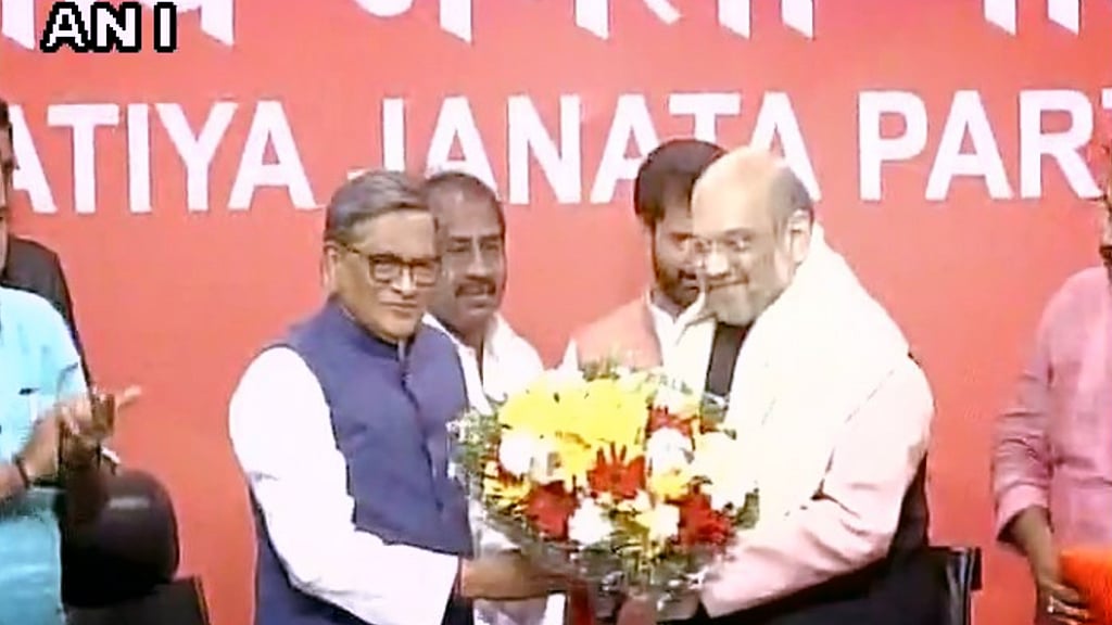 SM Krishna formally joined the BJP on Wednesday. (Photo: ANI)