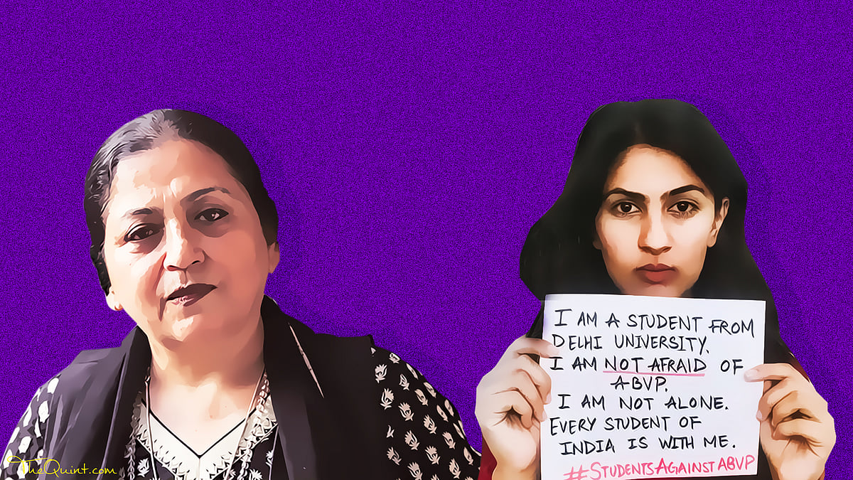

Madhu Kishwar is the founder-editor of a pro-women (if not “feminist”) journal –&nbsp;<i>Manushi</i>. (Photo: Rhythum Seth/<b>The Quint</b>)