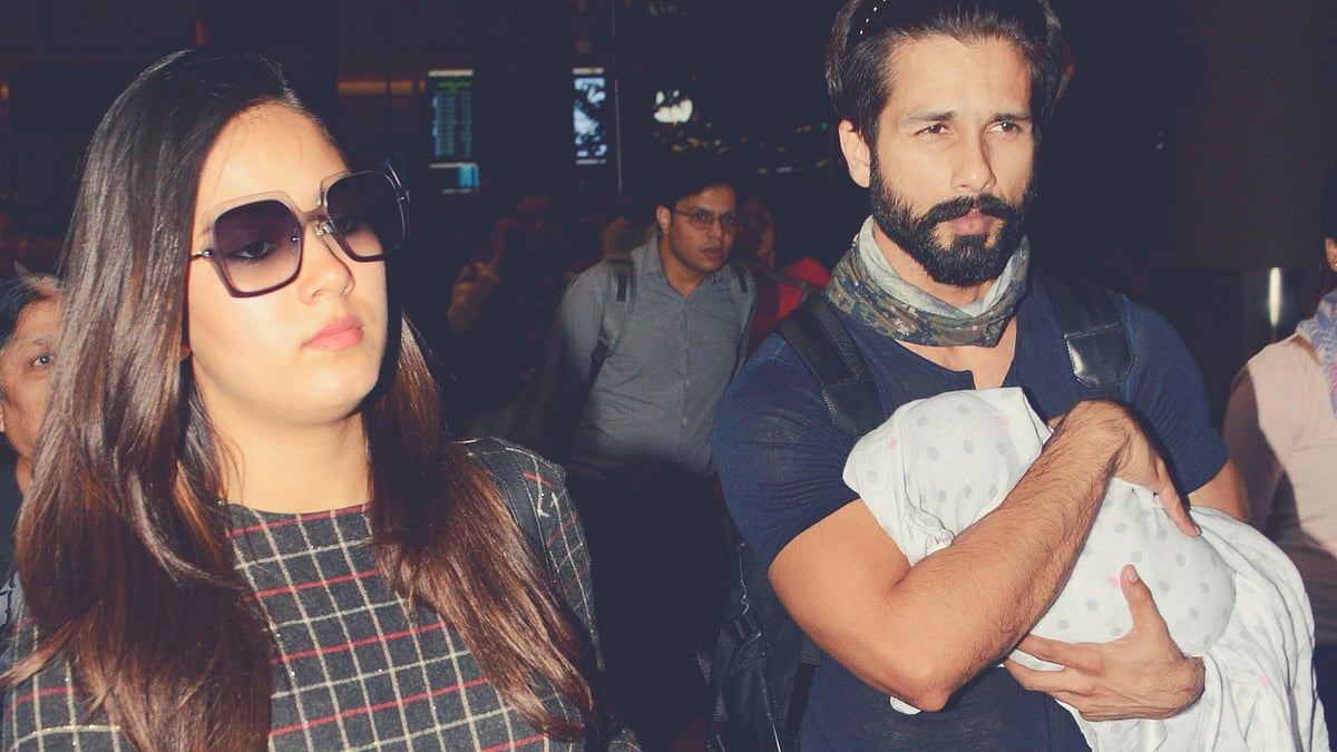 Mira Rajput and Shahid Kapoor with Misha. (Photo: Yogen Shah)