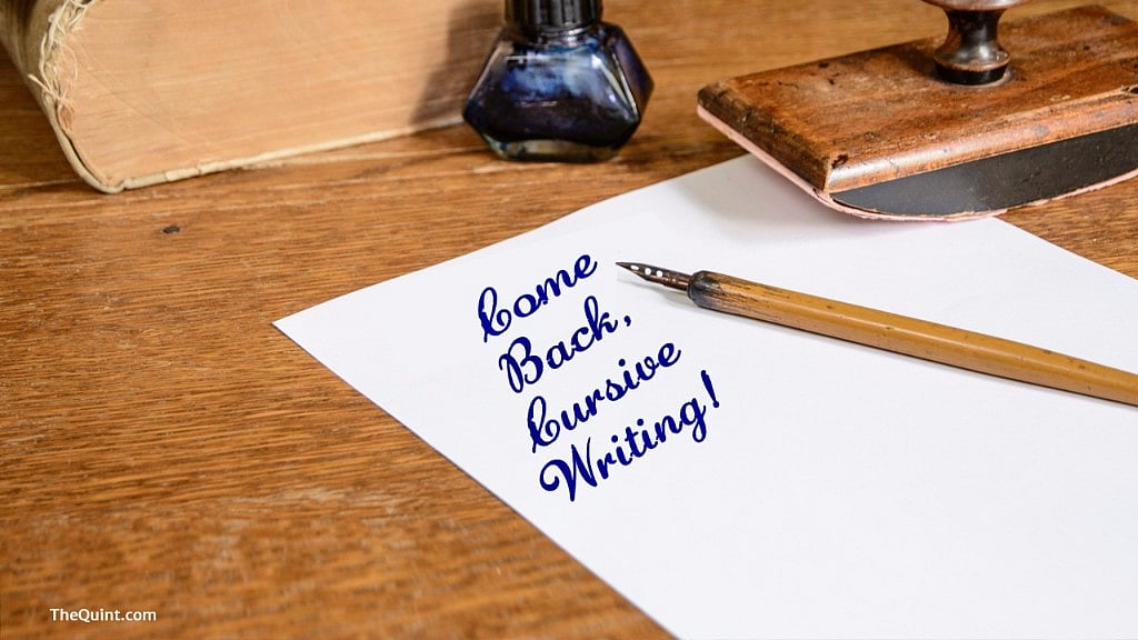 Penmanship classes in the US were dropped when the new Common Core educational standards were crafted. But some American states have been fighting to restore cursive instruction. (Photo Courtesy: The Quint)